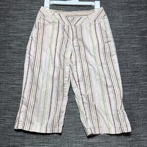 Patagonia Shorts Women's Size 4 Pink Striped Chanvre Stretch Long